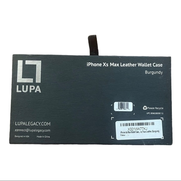 **5/$20** LUPA Burgundy Vegan Leather iPhone XS Max Case - Picture 11 of 12